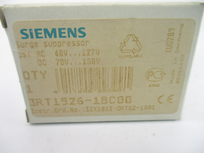 SIEMENS 3RT1926-1BC00 48-127VAC NSMP