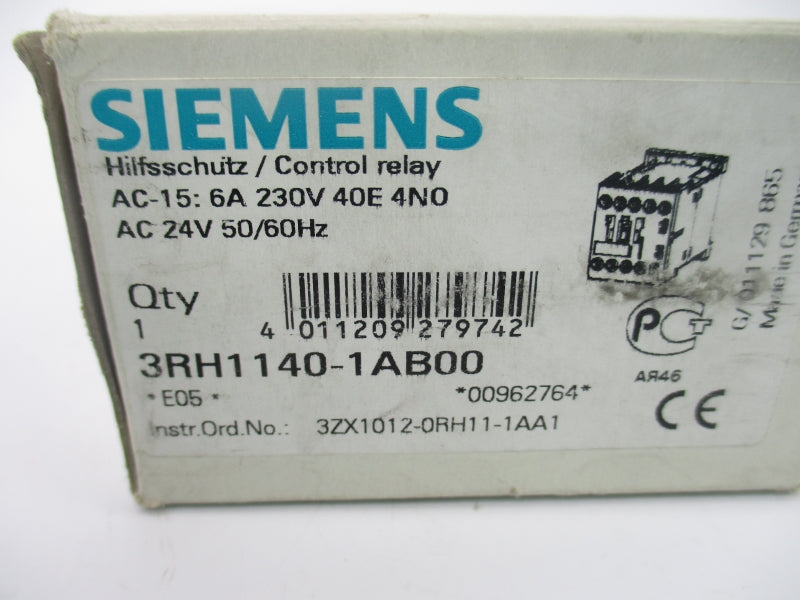 SIEMENS 3RH1140-1AB00 24V 10A NSMP