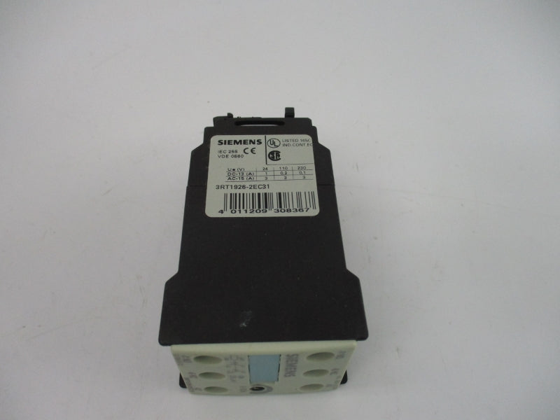 SIEMENS 3RT1926-2EC31 100-127VAC 3A NSMP