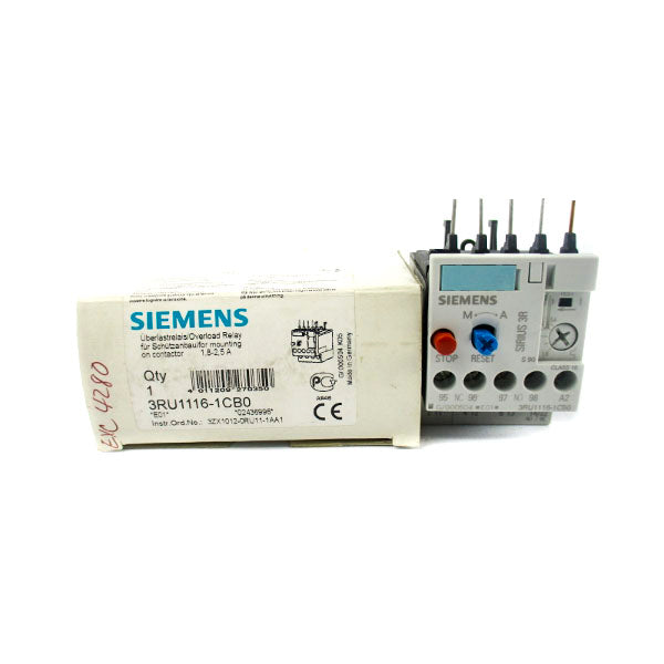 SIEMENS 3RU1116-1CB0 600VAC 1.8-2.5A NSMP