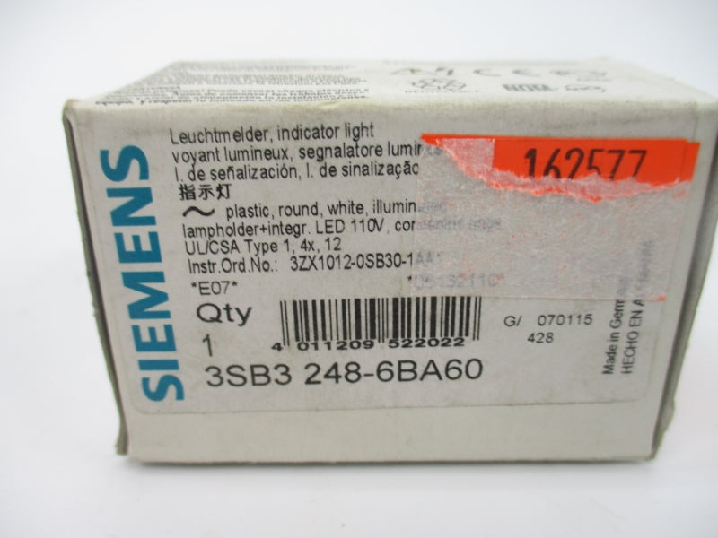 SIEMENS 3SB3248-6BA60 110V NSMP