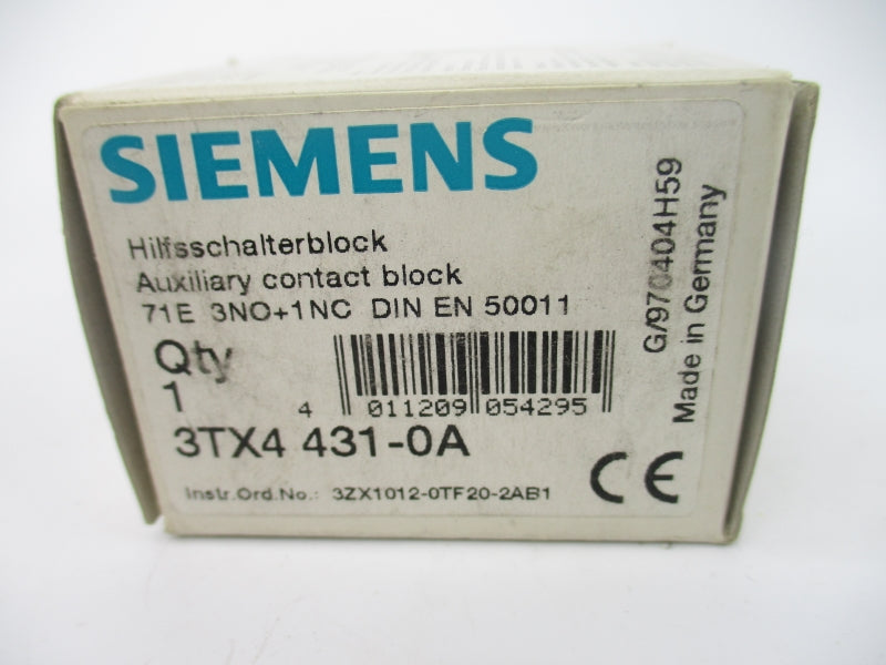 SIEMENS 3TX4431-0A 500VAC 2A NSMP
