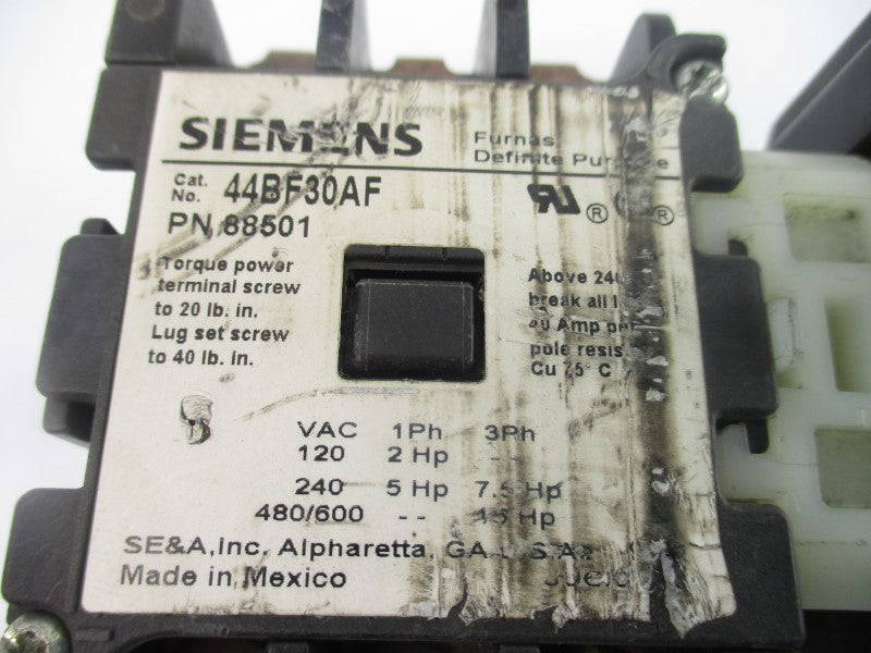 SIEMENS 44BF30AF 110/120V 40A NSNP