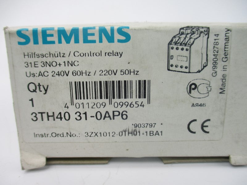 SIEMENS 3TH4031-0AP6 220/240V 16A NSMP