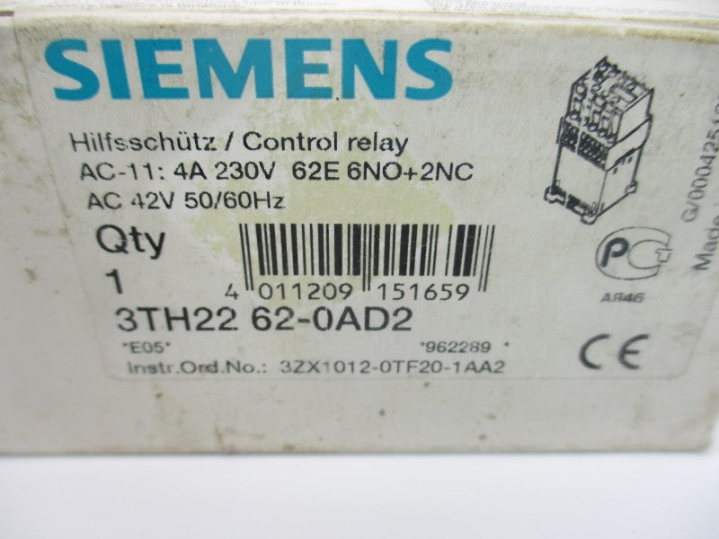 SIEMENS 3TH2262-0AD2 42V 10A NSMP