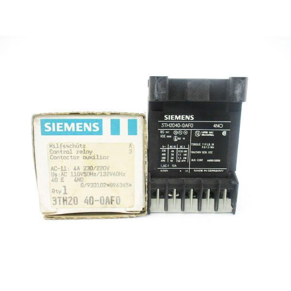 SIEMENS 3TH2040-0AF0 110/132V 10A NSMP