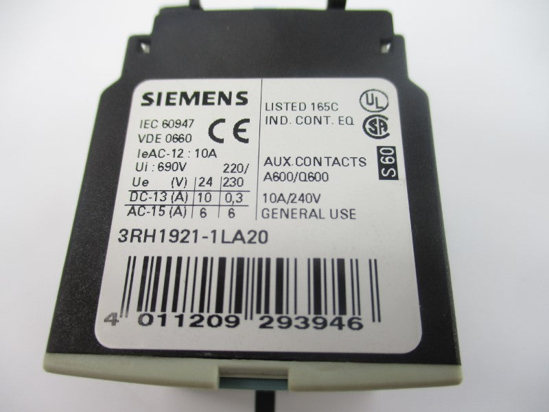 SIEMENS 3RH1921-1LA20 690V 10A NSNP
