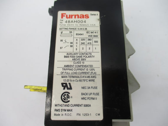 FURNAS 48AH004 SER. A 300V 0.24-0.38A NSNP