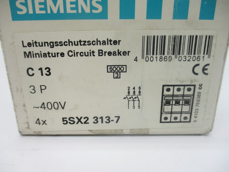 SIEMENS 5SX2313-7 440V 13A (PKG OF 4) NSMP