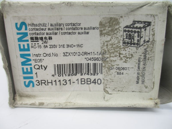 SIEMENS 3RH1131-1BB40 24VDC NSMP