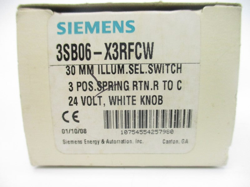 SIEMENS 3SB06-X3RFCW 24V NSMP