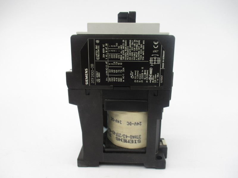SIEMENS 3TF3100-0BB4 24VDC 20A NSMP