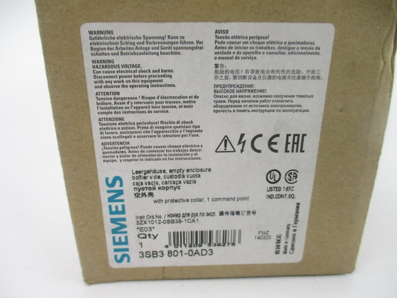 SIEMENS 3SB3801-0AD3 NSMP