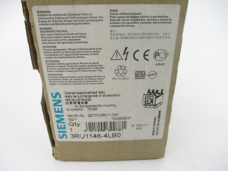 SIEMENS 3RU1146-4LB0 70-90A NSMP