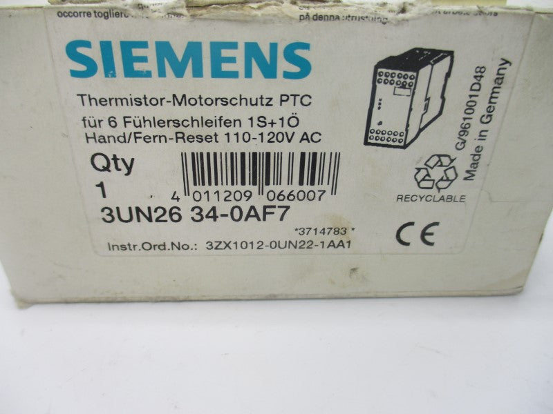 SIEMENS 3UN2634-0AF7 110/120VAC 24A NSMP