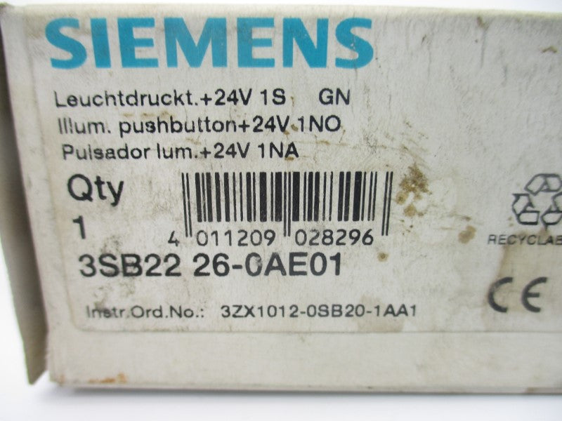 SIEMENS 3SB2226-0AE01 24V NSMP