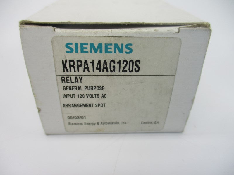 SIEMENS KRPA14AG120S 120VAC 10A NSMP