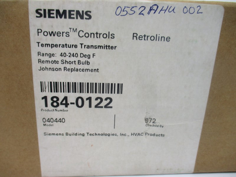 SIEMENS 184-0122 40-240'F NSMP