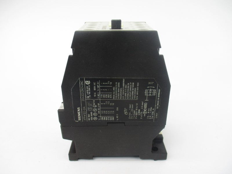 SIEMENS 3TF4122-0AK6 110/120V 20A NSMP