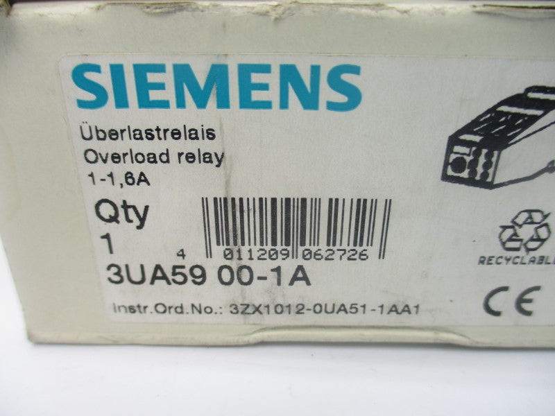 SIEMENS 3UA5900-1A 690V 1-1.6A NSMP