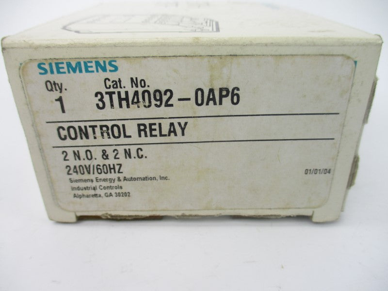 SIEMENS 3TH4092-0AP6 220-240V 16A NSMP