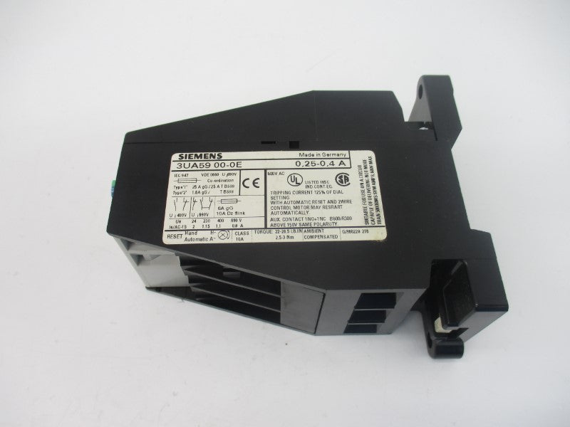 SIEMENS 3UA5900-0E 690V 0.25-0.4A NSMP