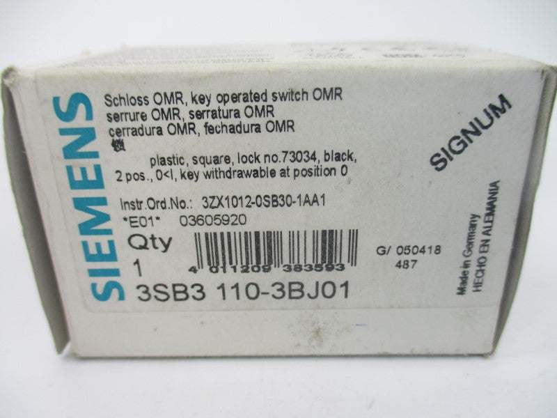 SIEMENS 3SB3110-3BJ01 NSMP