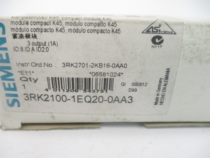 SIEMENS 3RK2100-1EQ20-0AA3 NSMP