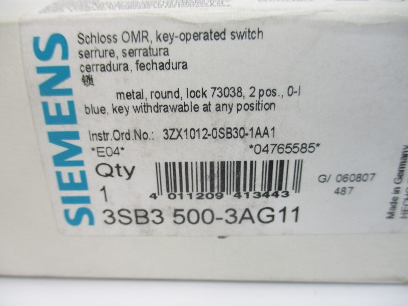 SIEMENS 3SB3500-3AG11 NSMP