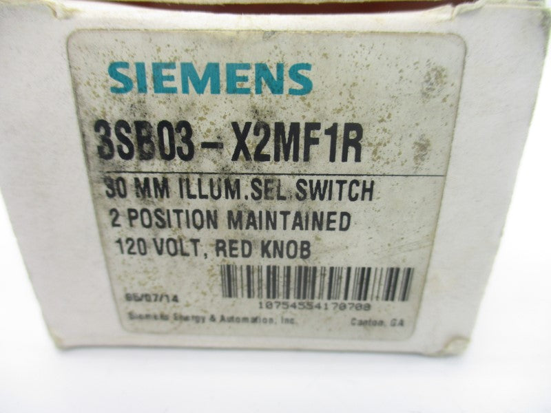 SIEMENS 3SB03-X2MF1R 120V NSMP