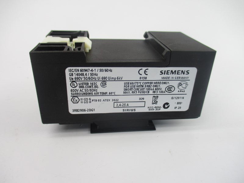SIEMENS 3RB2906-2DG1 690V 2.4-25A NSMP