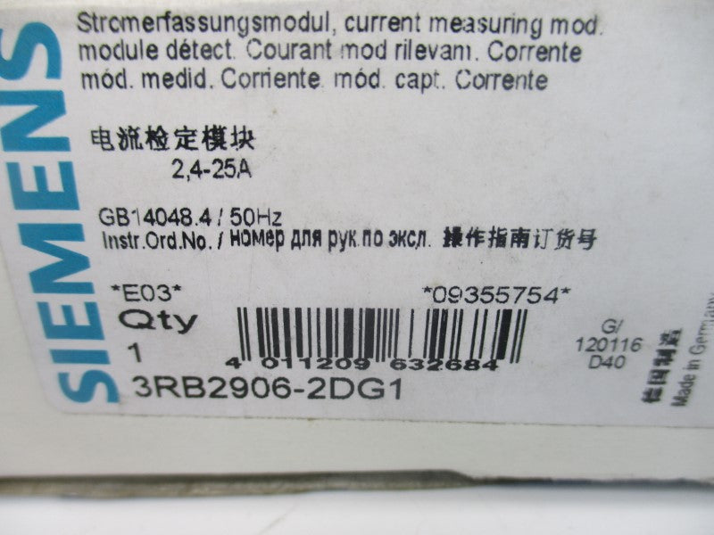 SIEMENS 3RB2906-2DG1 690V 2.4-25A NSMP
