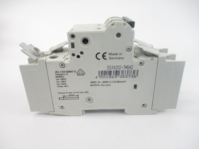 SIEMENS 5SJ4202-7HG42 277V 2A NSMP