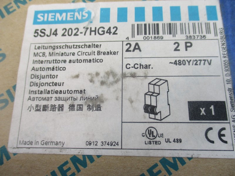 SIEMENS 5SJ4202-7HG42 277V 2A NSMP