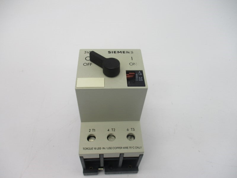 SIEMENS 3VE3000-2HA00 690V 1.6-2.5A NSMP