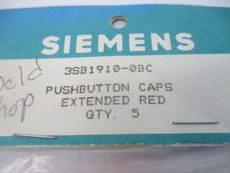 SIEMENS 3SB1910-0BC (PKG OF 5) NSMP