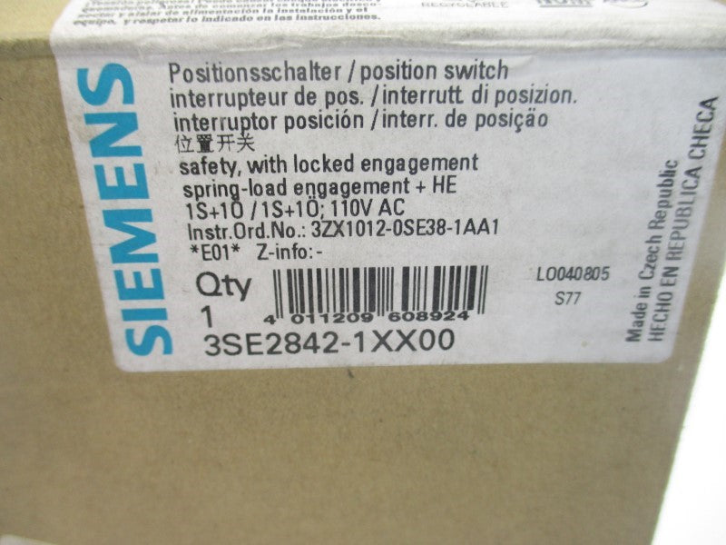 SIEMENS 3SE2842-1XX00 230V 4A NSMP