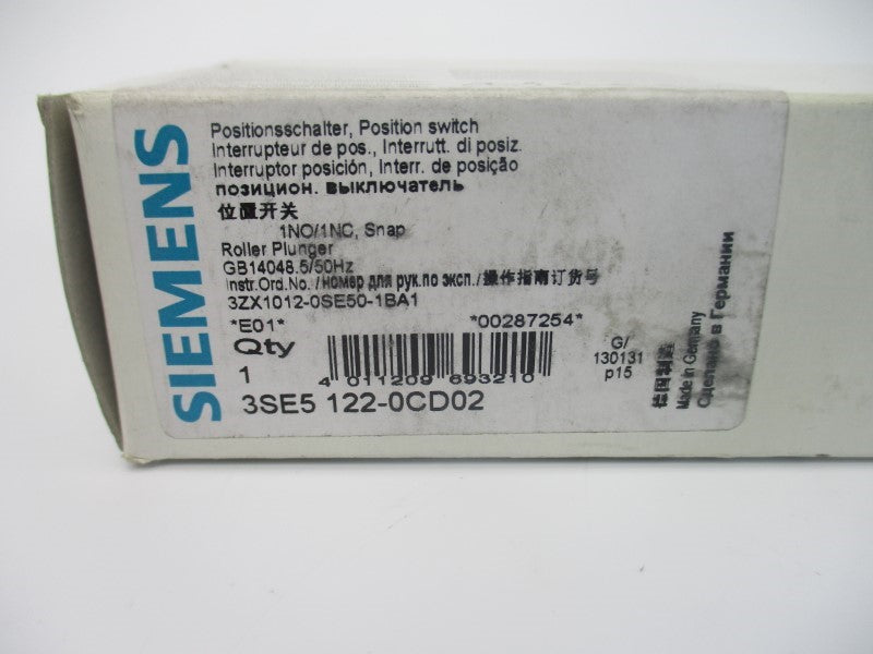SIEMENS 3SE5122-0CD02 400V 3A NSMP