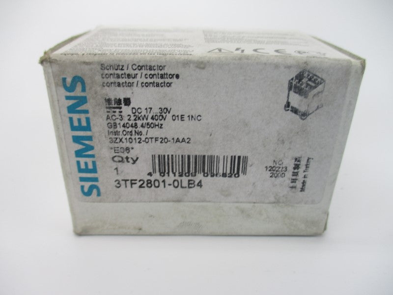 SIEMENS 3TF2801-0LB4 17-30VDC 16A NSMP