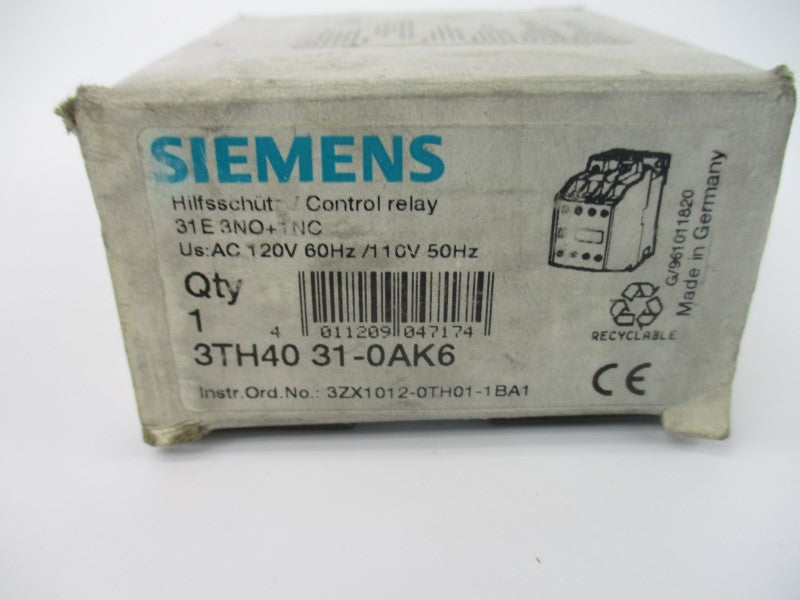 SIEMENS 3TH4031-0AK6 110/120V 16A NSMP