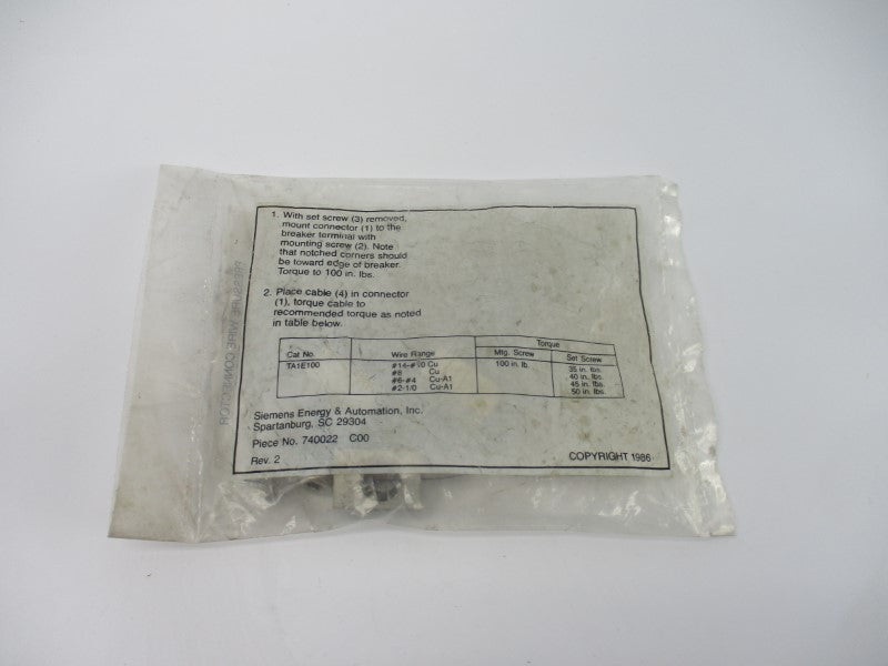 SIEMENS TA1E100 NSMP