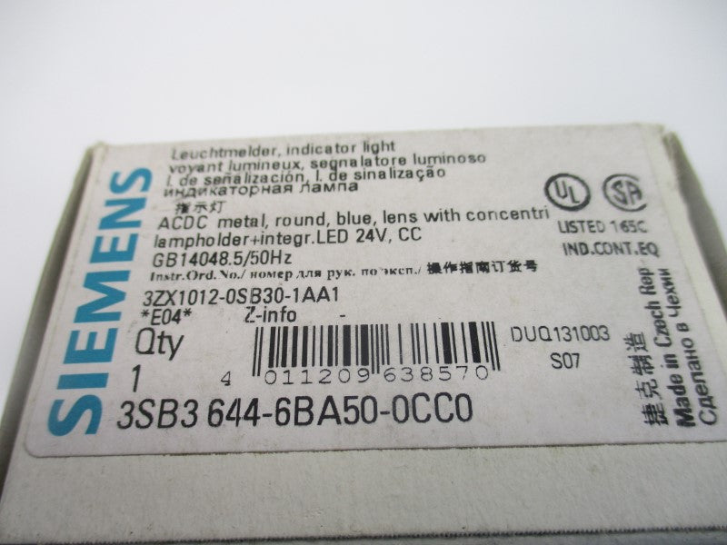 SIEMENS 3SB3644-6BA50-0CC0 24V NSMP