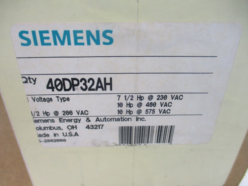SIEMENS 40DP32AH 575VAC 27A NSMP