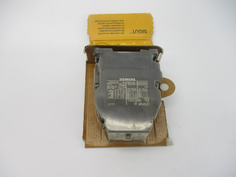 SIEMENS 3TB4212-0AJ1 115V 18A NSMP