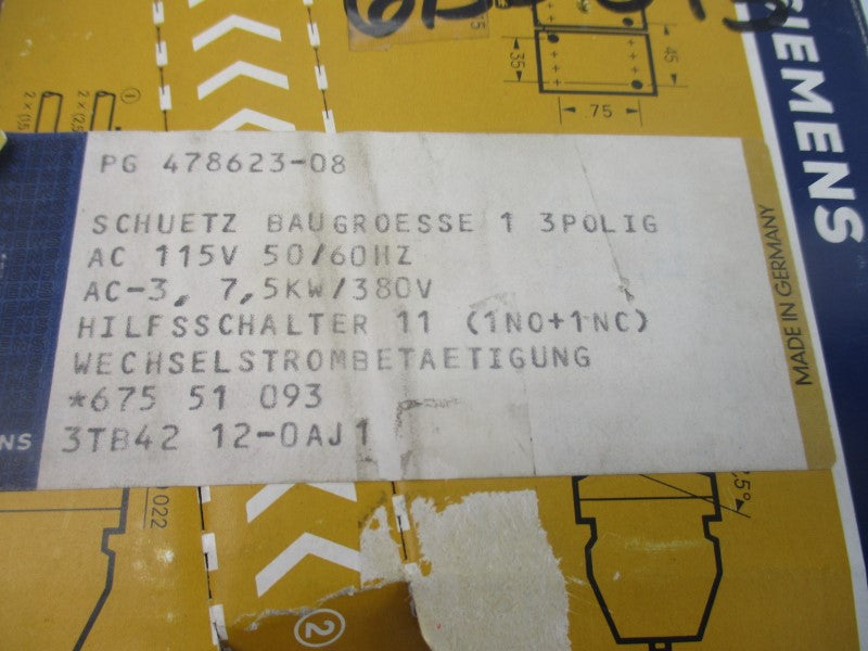 SIEMENS 3TB4212-0AJ1 115V 18A NSMP