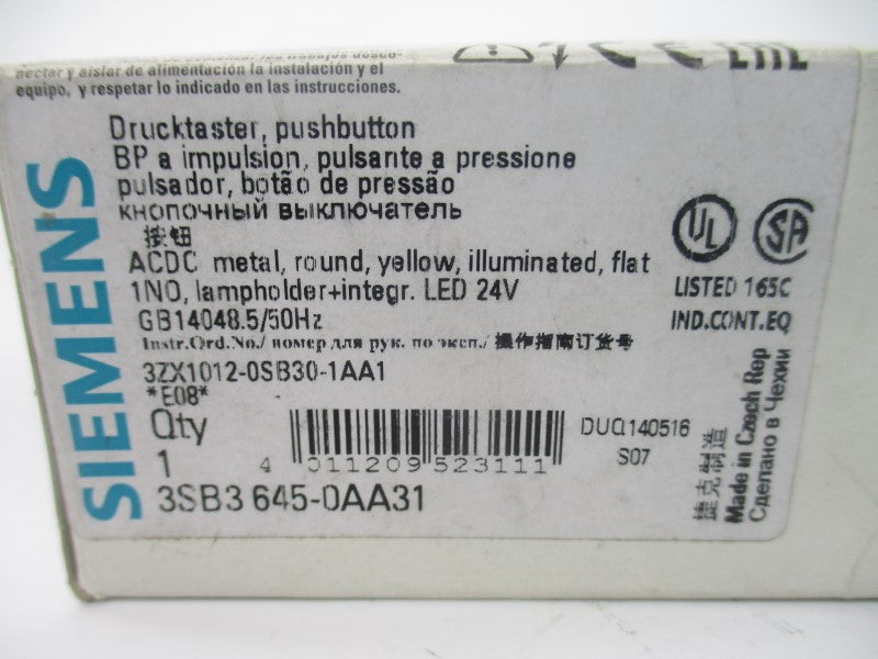 SIEMENS 3SB3645-0AA31 24V NSMP