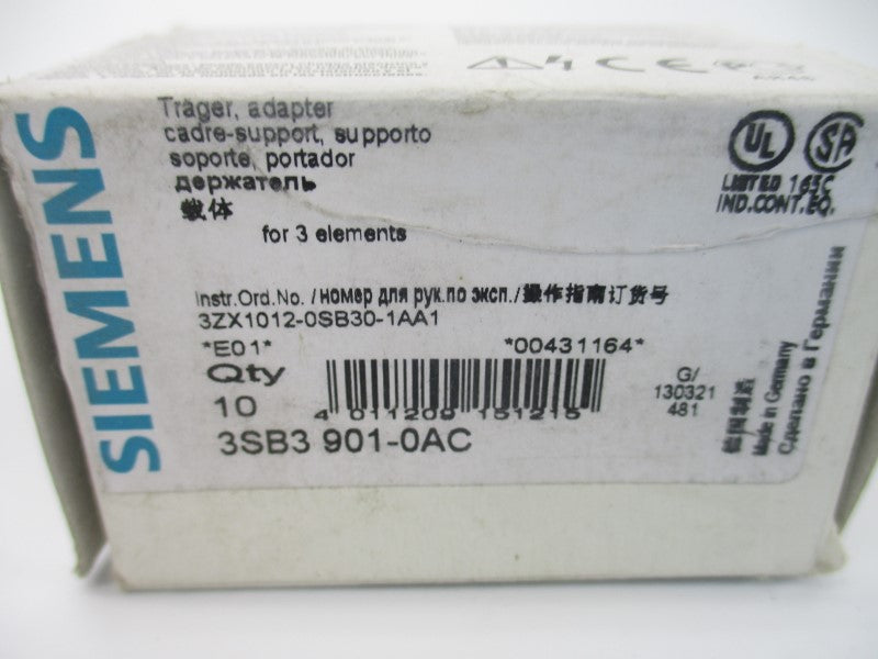SIEMENS 3SB3901-0AC (PKG OF 10) NSMP