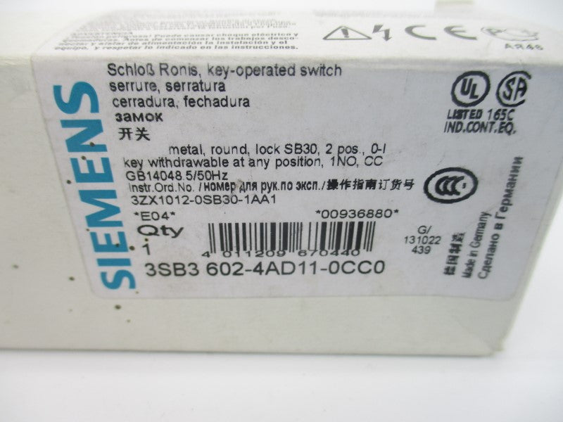 SIEMENS 3SB3602-4AD11-0CC0 NSMP