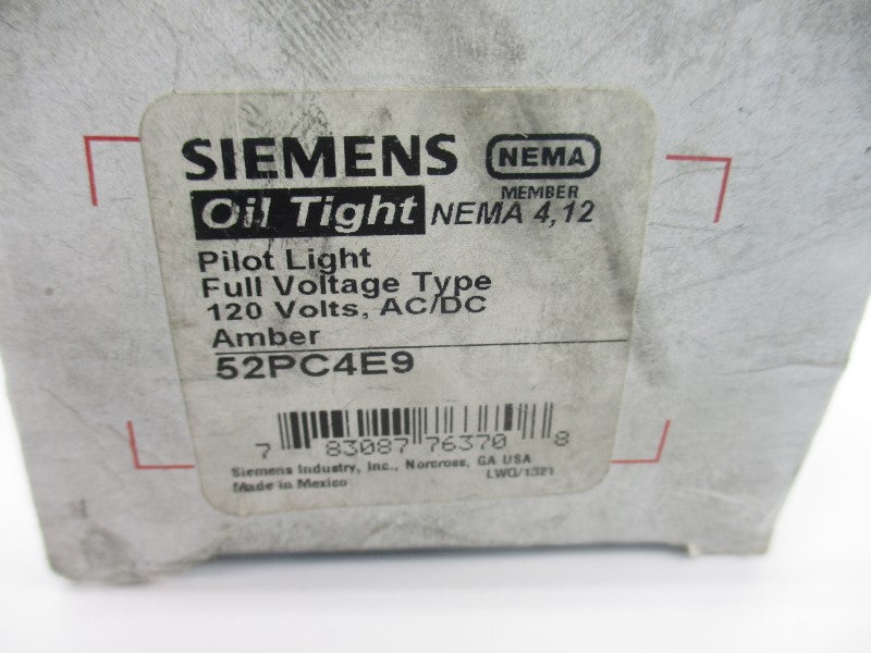 SIEMENS 52PC4E9 120VAC/DC NSMP