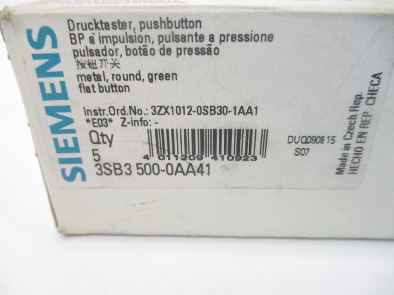 SIEMENS 3SB3500-0AA41 NSMP